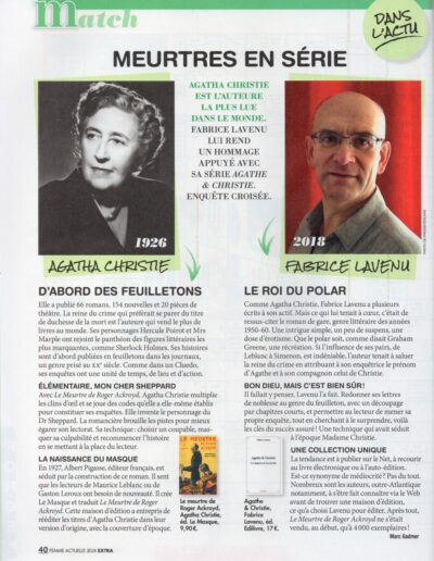 Femme actuelle juillet 2018 - Fabrice Lavenu